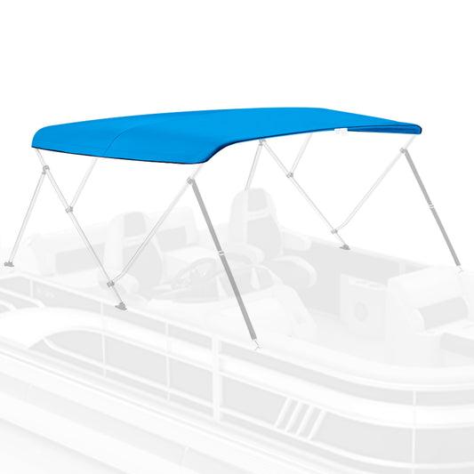Boat Bimini Top | 3 Bow Pontoon Bimini Boat Tops Replacement Canvas Cover Blue