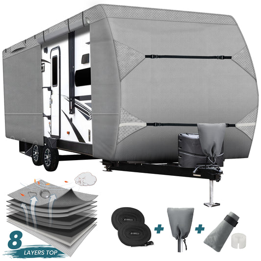 RV Covers | Travel Trailer Camper Covers 8 Layers Winter Waterproof
