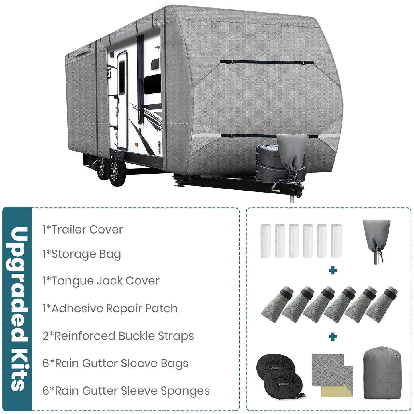 RV Covers | Travel Trailer Camper Covers Winter Waterproof 8 Layers