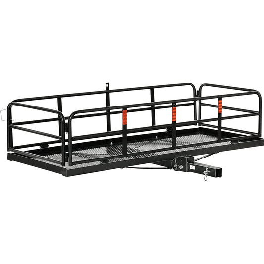 Folding Cargo Carrier Rack Hitch Mount Cargo Basket High - East Captain