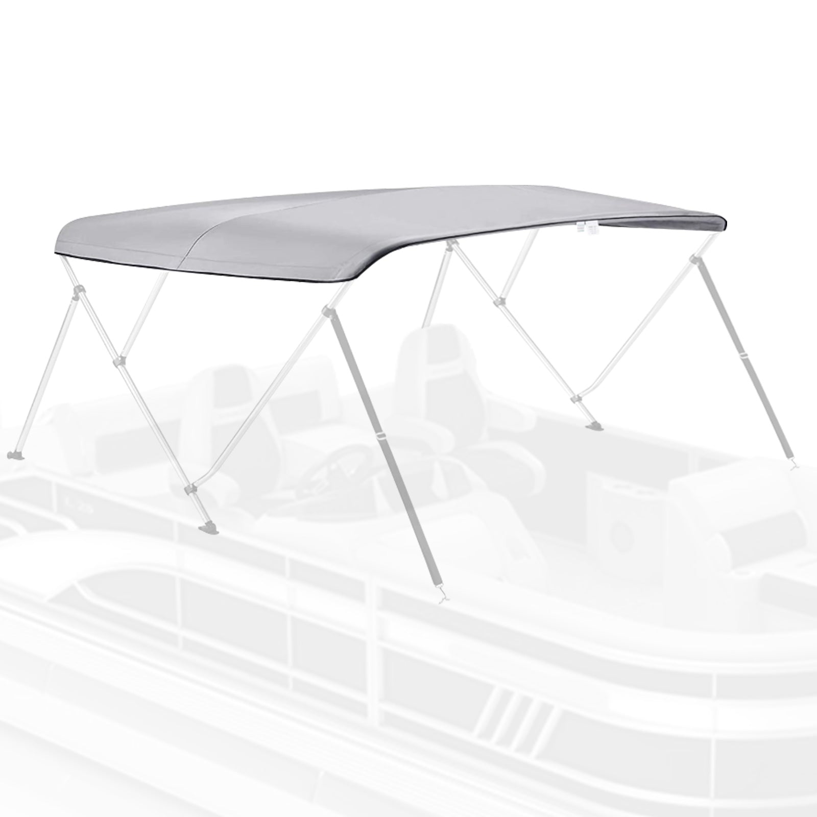 3 Bow Bimini Tops Replacement Canvas Cover (Canvas Only) Gray - East Captain