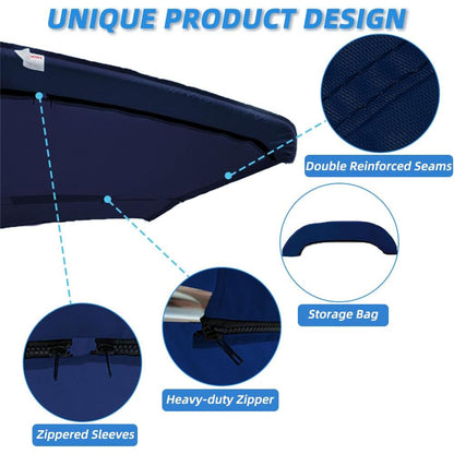 4 Bow Bimini Top Replacement Canvas | Pontoon Boats Bimini Top Navy