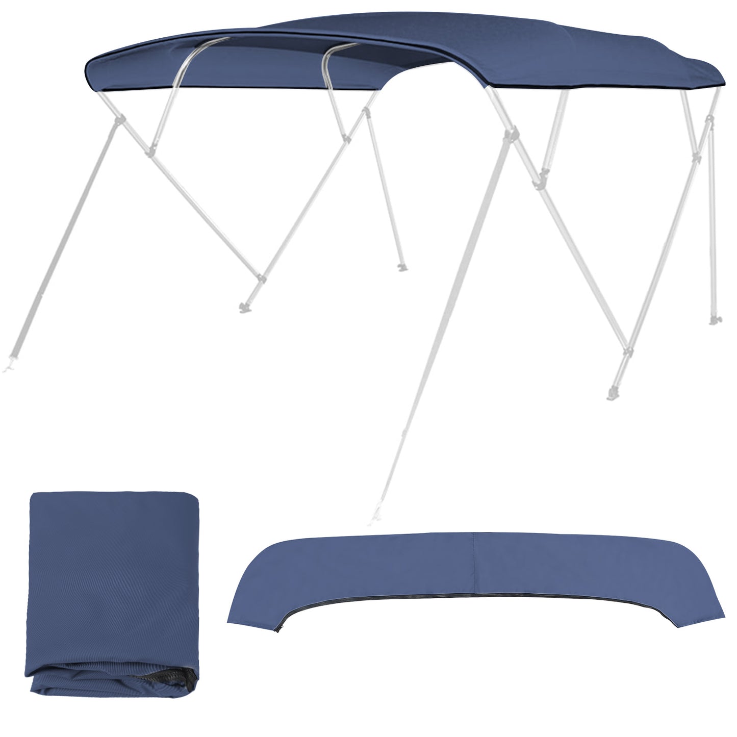 4 Bow Bimini Top Replacement Canvas | Pontoon Boats Bimini Top Navy