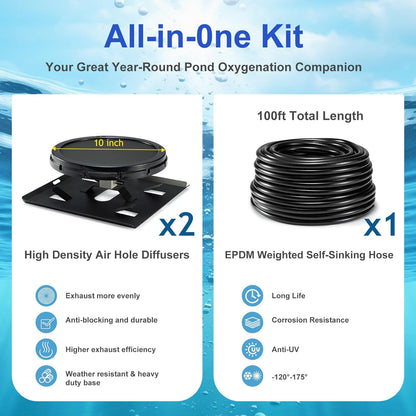 Pond Aerators | Pond Lake Aeration System | Pond Pump Water Bubbles
