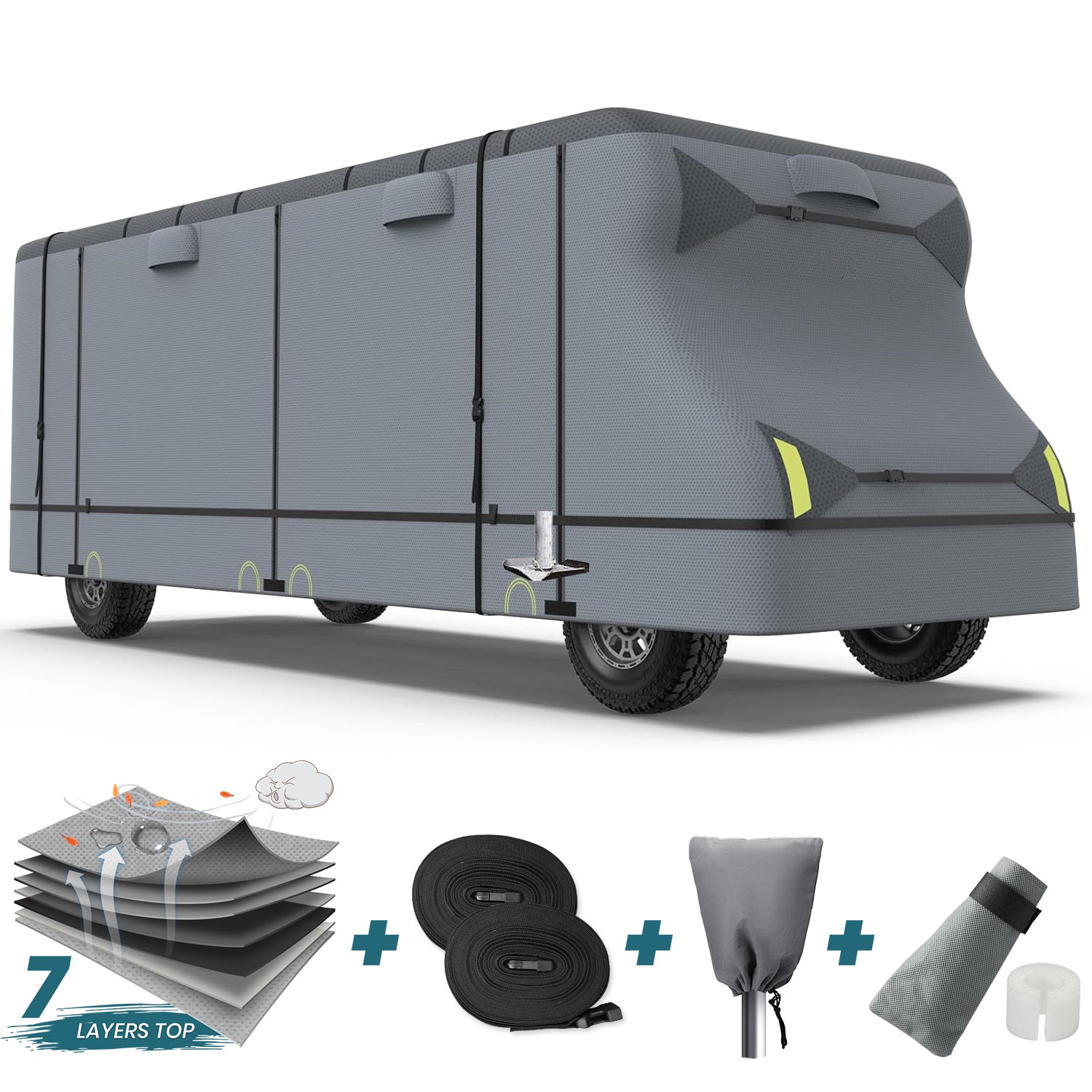 Class C Camper RV Covers Gray Upgrade 7 Layers - East Captain