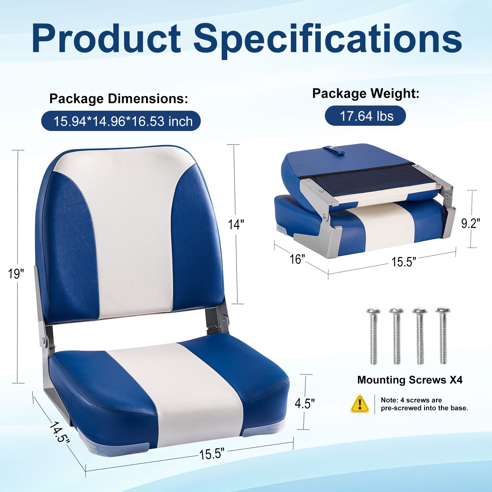 Folding Boat Seats (2 - Pack) - East Captain