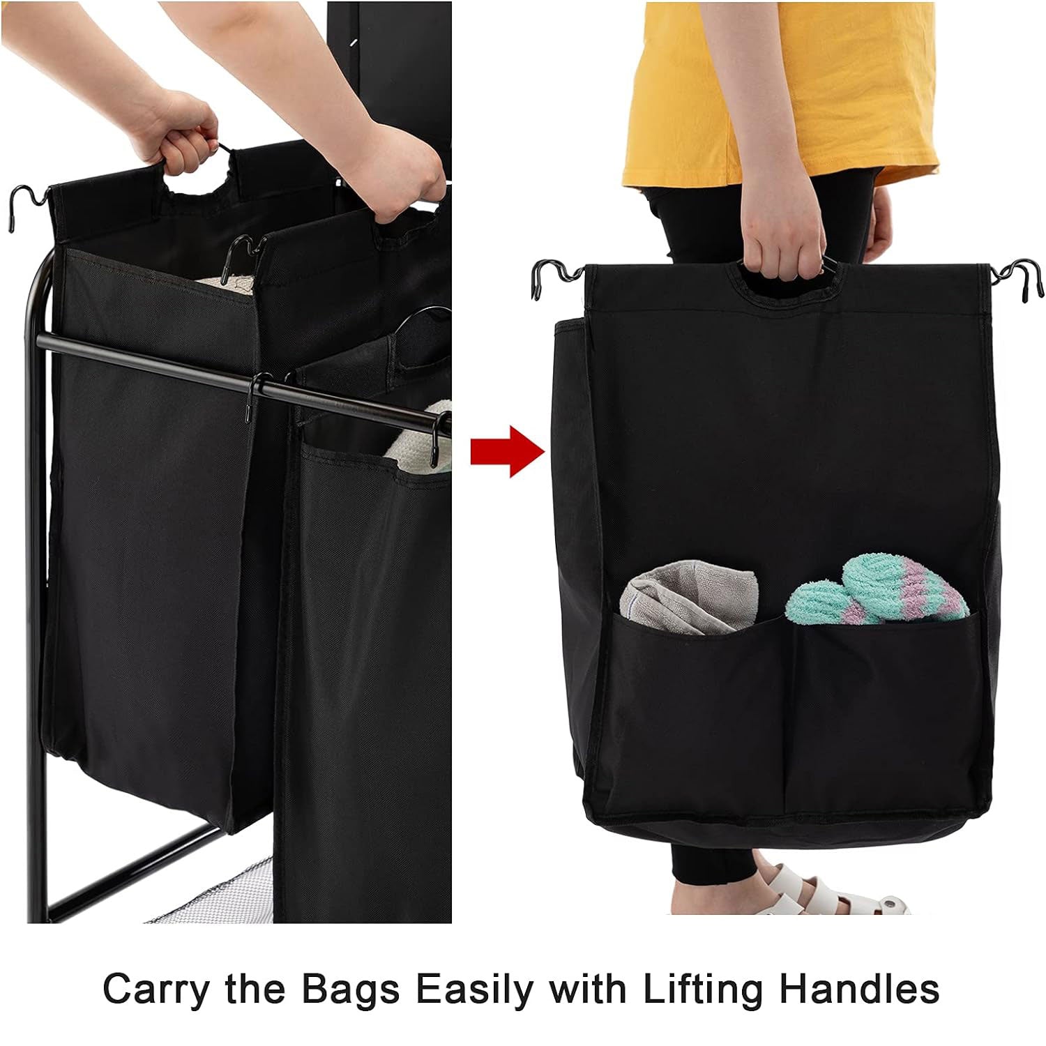 Laundry Sorter Cart with Ironing Board - East Captain