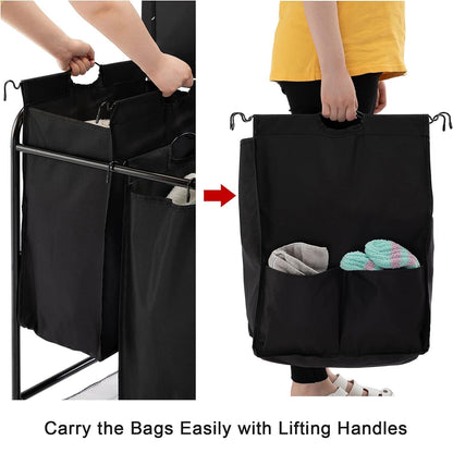 Laundry Sorter Cart with Ironing Board - East Captain