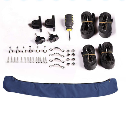 4 Bow Bimini Top Blue with Rear Support Poles - East Captain