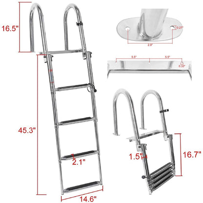 4 Step Pontoon Boat Ladder - East Captain