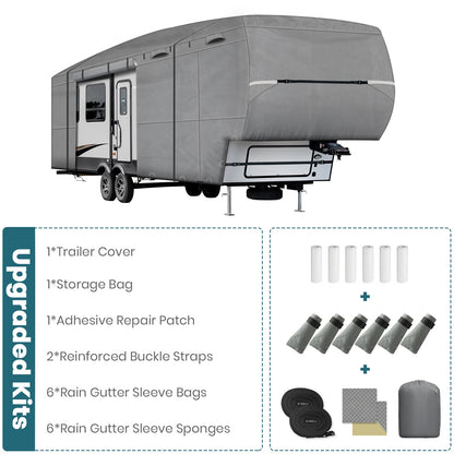 5th Wheel Fifth Trailer RV Camper Covers Gray Upgrade 7 Layers - East Captain