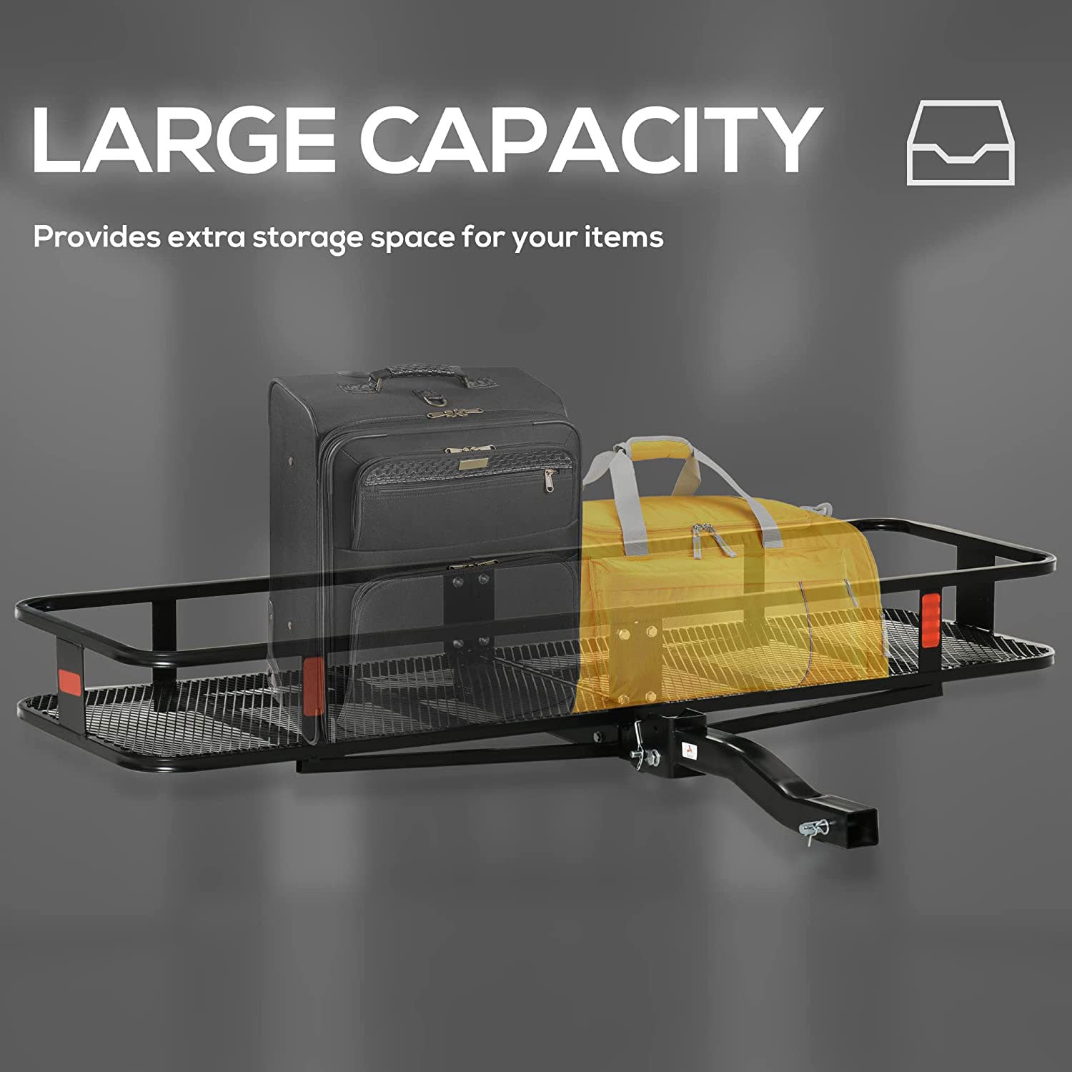 Folding Cargo Carrier Rack Hitch Mount Cargo Basket - East Captain