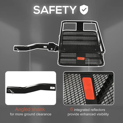 Folding Cargo Carrier Rack Hitch Mount Cargo Basket - East Captain