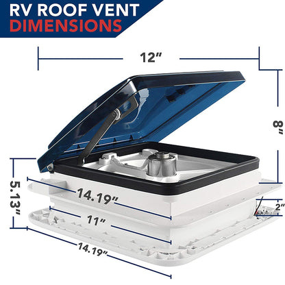 RV Roof Vent Fan 11" x 11" - East Captain