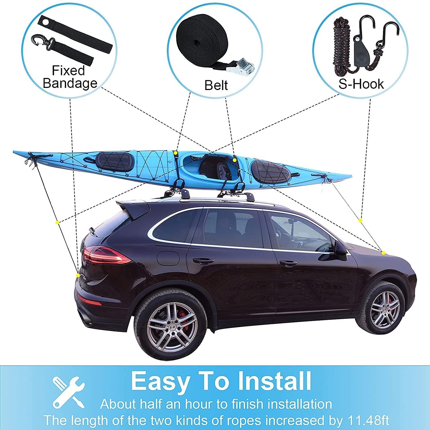 Universal Kayak Roof Rack 2PCS - East Captain