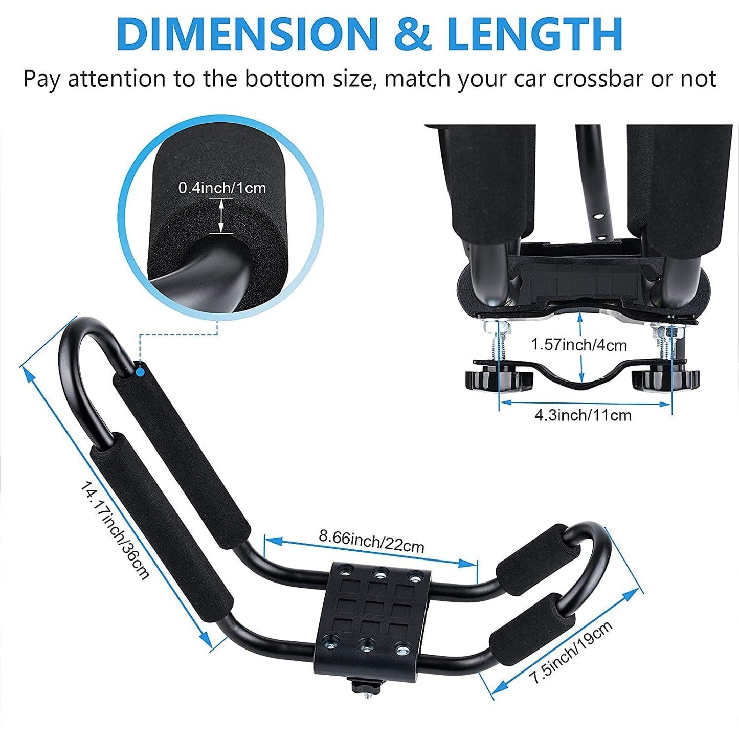 Universal Kayak Roof Rack 2PCS - East Captain