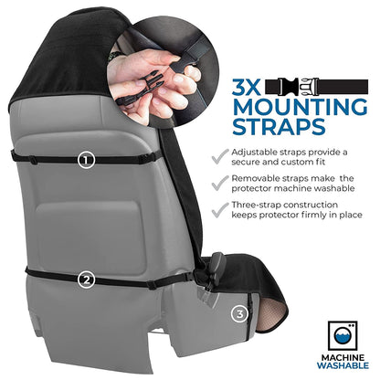 Washable Car Seat Towel Cover with Pocket Black - East Captain